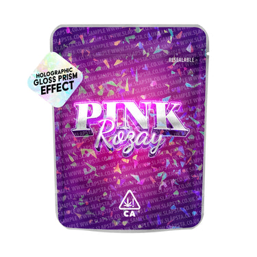 Pink Rosay SFX Mylar Pouches Pre - Labeled - 3.5g (1/8oz)