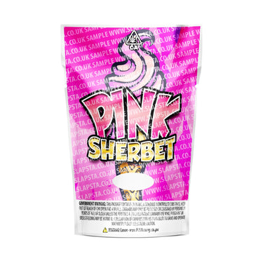 Pink Sherbet Mylar Pouches Pre - Labeled - 3.5g (1/8oz)