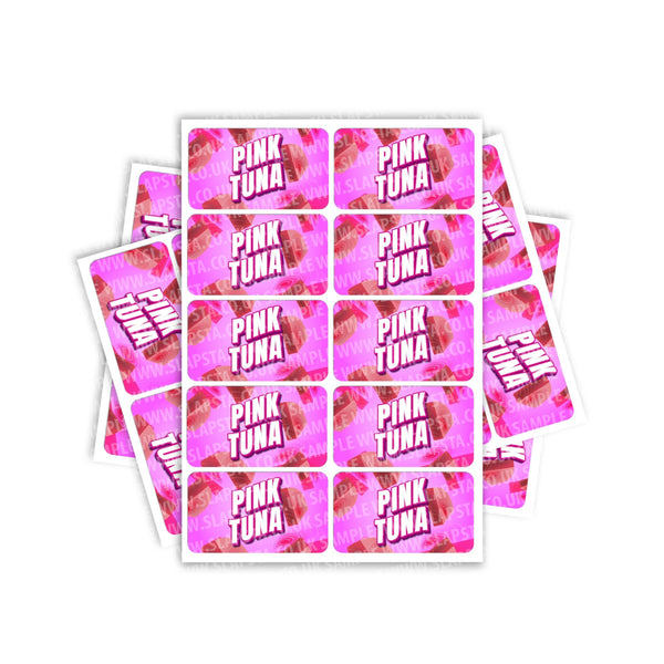 Pink Tuna Rectangle / Pre-Roll Labels - SLAPSTA