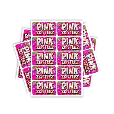 Pink Zkittlez Rectangle / Pre - Roll Labels - Pre - Roll (10.16cm x 6.7cm)