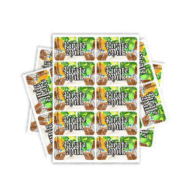 Pirate Milk Rectangle / Pre - Roll Labels - Pre - Roll (10.16cm x 6.7cm)