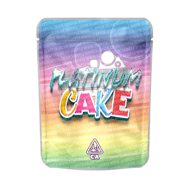 Platinum Cake Mylar Pouches Pre - Labeled - 3.5g (1/8oz)