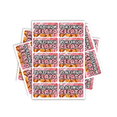 Platinum Gelato Rectangle / Pre-Roll Labels - Pre-Roll (10.16cm x 6.7cm) / 10