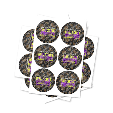 Platinum Girl Scout Cookies Circular Stickers - 2.5cm
