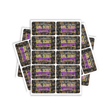 Platinum Girl Scout Cookies Rectangle / Pre - Roll Labels - Pre - Roll (10.16cm x 6.7cm)