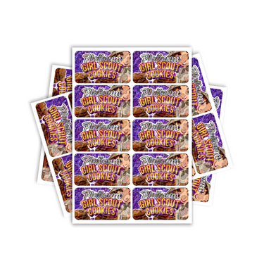 Platinum Girl Scout Cookies Rectangle / Pre-Roll Labels - Pre-Roll (10.16cm x 6.7cm) / 10