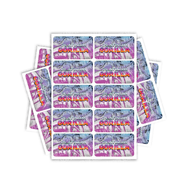 Platinum Gorilla Rectangle / Pre-Roll Labels - SLAPSTA