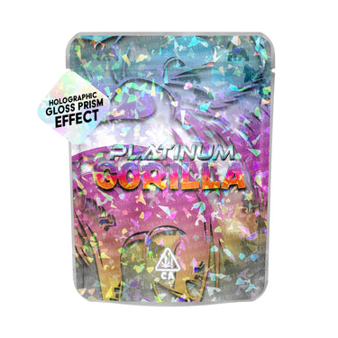 Platinum Gorilla SFX Mylar Pouches Pre - Labeled - 3.5g (1/8oz)