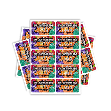 Platinum Jelly Rectangle / Pre-Roll Labels - Pre-Roll (10.16cm x 6.7cm) / 10