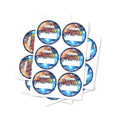 Plugged In Circular Stickers - 2.5cm