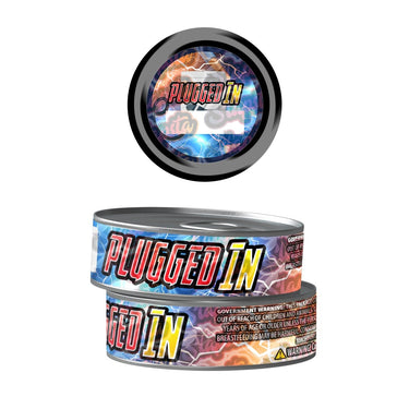 Plugged In Pre - Labeled 3.5g Self - Seal Tins - 60pcs