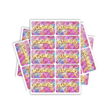 Plushers Rectangle / Pre-Roll Labels - Pre-Roll (10.16cm x 6.7cm) / 10