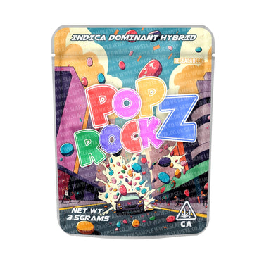 Pop Rockz Mylar Pouches Pre - Labeled - 3.5g (1/8oz)
