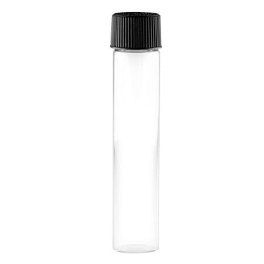 Pre-Roll Glass Tubes – CR Black Cap - 10pcs
