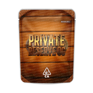 Private Reserve OG Mylar Pouches Pre - Labeled - 3.5g (1/8oz)