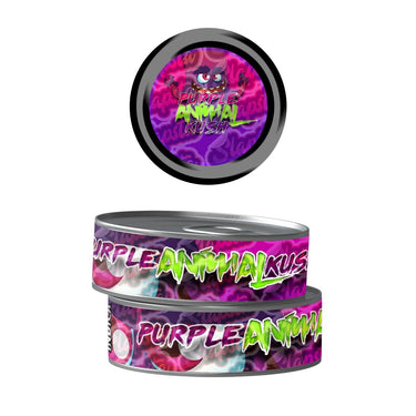 Purple Animal Krush Pre - Labeled 3.5g Self - Seal Tins - 60pcs
