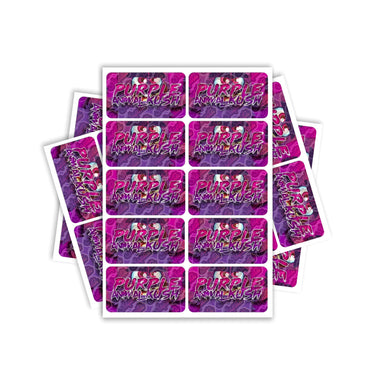 Purple Animal Kush Rectangle / Pre-Roll Labels - Pre-Roll (10.16cm x 6.7cm) / 10