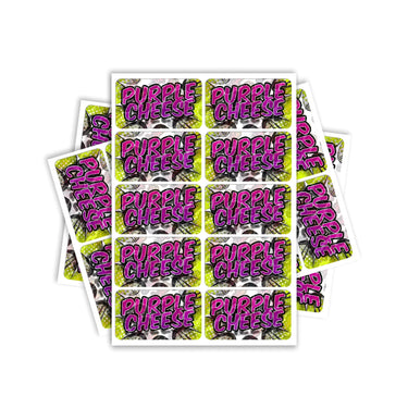 Purple Cheese Rectangle / Pre-Roll Labels - Pre-Roll (10.16cm x 6.7cm) / 10