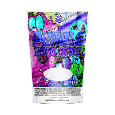 Purple Chemdawg Mylar Pouches Pre-Labeled - 3.5g (1/8oz) / No / 16pcs