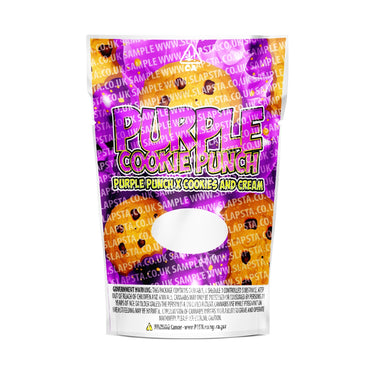 Purple Cookie Punch Mylar Pouches Pre-Labeled - SLAPSTA