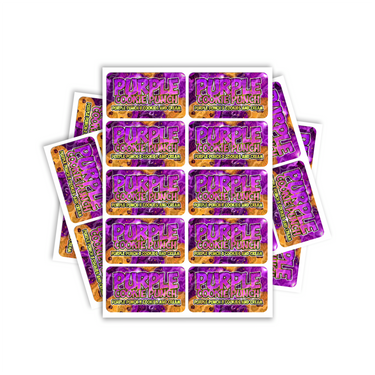 Purple Cookie Punch Rectangle / Pre-Roll Labels - Pre-Roll (10.16cm x 6.7cm) / 10