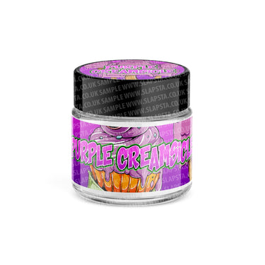 Purple Creamsicle Glass Jars Pre-Labeled - 3.5grams (1/8oz) / 10pcs / Yes