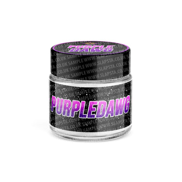 Purple Dawg Glass Jars Pre - Labeled - 3.5grams (1/8oz)