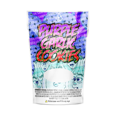 Purple Garlic Cookies Mylar Pouches Pre-Labeled - SLAPSTA