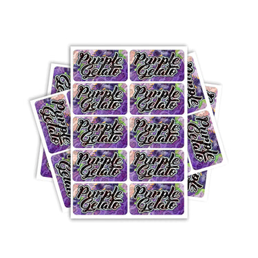 Purple Gelato Rectangle / Pre-Roll Labels - Pre-Roll (10.16cm x 6.7cm) / 10