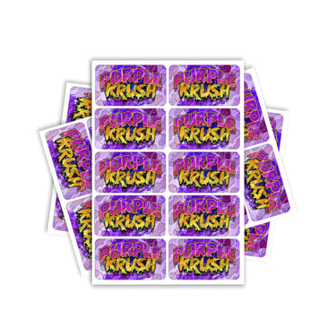 Purple Krush Rectangle / Pre-Roll Labels - Pre-Roll (10.16cm x 6.7cm) / 10
