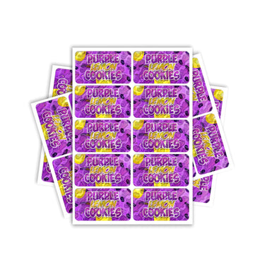 Purple Lemon Cookies Rectangle / Pre-Roll Labels - Pre-Roll (10.16cm x 6.7cm) / 10