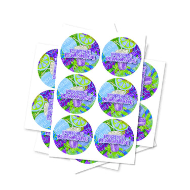 Purple Lemonade Circular Stickers - 2.5cm