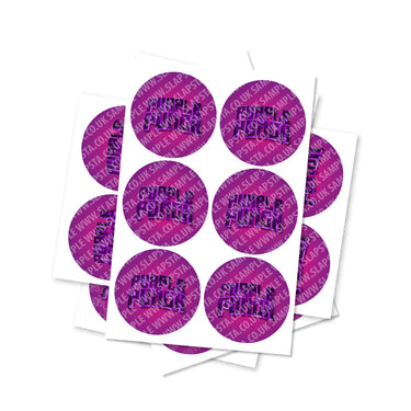 Purple Punch Circular Stickers - 2.5cm