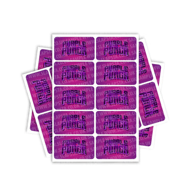 Purple Punch Rectangle / Pre - Roll Labels - Pre - Roll (10.16cm x 6.7cm)