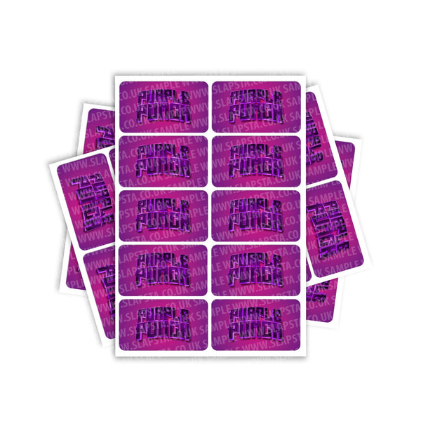 Purple Punch Rectangle / Pre-Roll Labels - SLAPSTA