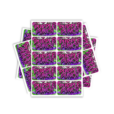 Purple Punch Rectangle / Pre-Roll Labels - Pre-Roll (10.16cm x 6.7cm) / 10