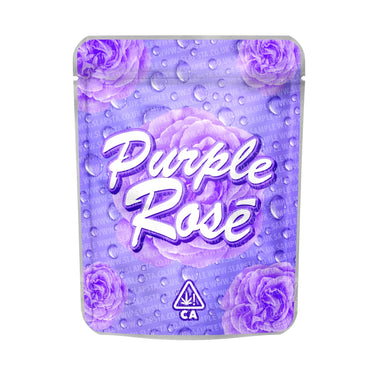 Purple Rose Mylar Pouches Pre - Labeled - 3.5g (1/8oz)