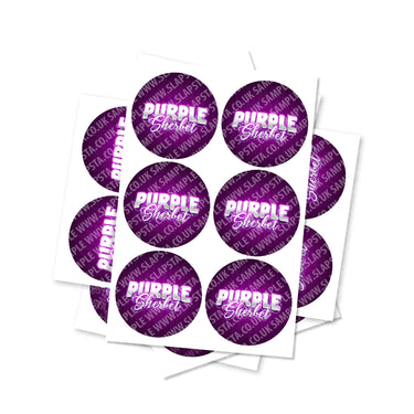 Purple Sherbet Circular Stickers - 2.5cm