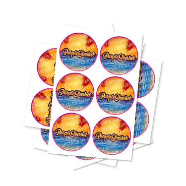 Purple Sherbet Circular Stickers - 2.5cm