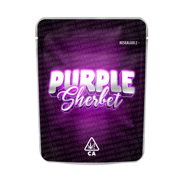 Purple Sherbet Mylar Pouches Pre - Labeled - 3.5g (1/8oz)