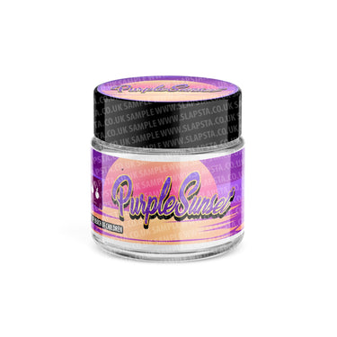 Purple Sunset Glass Jars Pre - Labeled - 3.5grams (1/8oz)