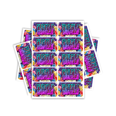 Purple Vanilla Rectangle / Pre-Roll Labels - Pre-Roll (10.16cm x 6.7cm) / 10