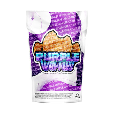 Purple Waffles Mylar Pouches Pre-Labeled - 3.5g (1/8oz) / No / 16pcs
