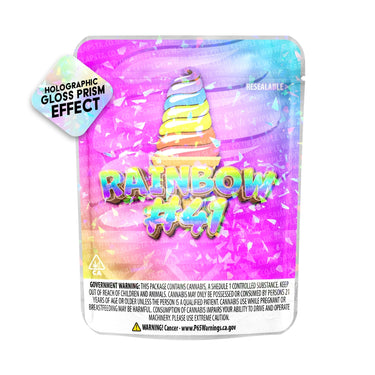 Rainbow #41 SFX Mylar Pouches Pre-Labeled - 3.5g (1/8oz) / No / 16pcs