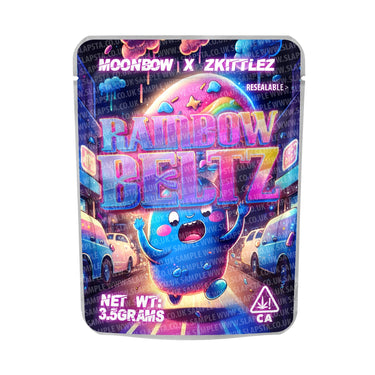 Rainbow Belts Mylar Pouches Pre - Labeled - 3.5g (1/8oz)