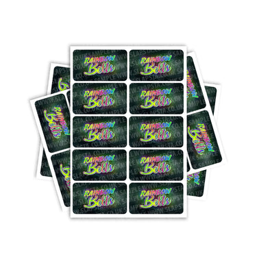 Rainbow Belts Rectangle / Pre - Roll Labels - Pre - Roll (10.16cm x 6.7cm)