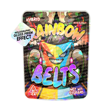 Rainbow Belts SFX Mylar Pouches Pre - Labeled - 3.5g (1/8oz)