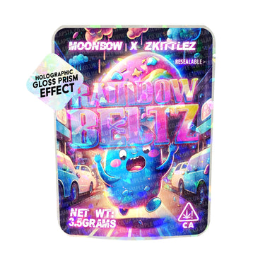 Rainbow Beltz SFX Mylar Pouches Pre - Labeled - 3.5g (1/8oz)