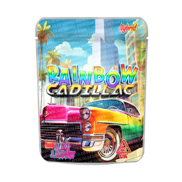Rainbow Cadlillac Mylar Pouches Pre - Labeled - 3.5g (1/8oz)