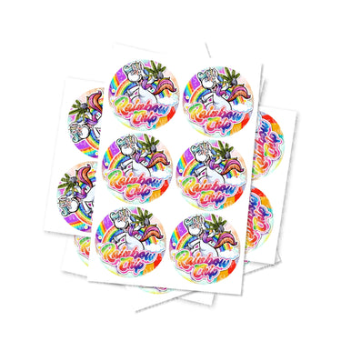 Rainbow Chip Circular Stickers - 2.5cm